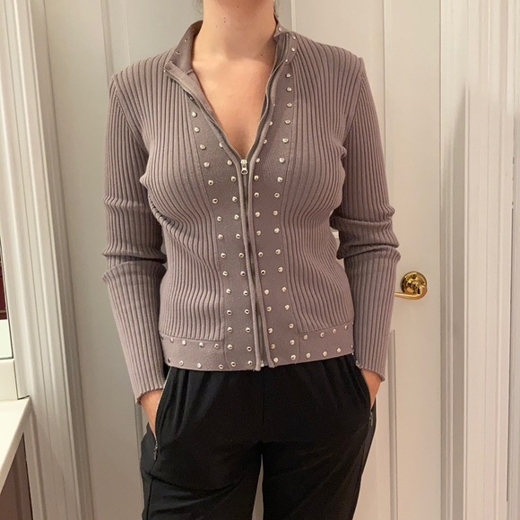 Kenar Gray Cowl Neck Sweater - Picture 2 of 10